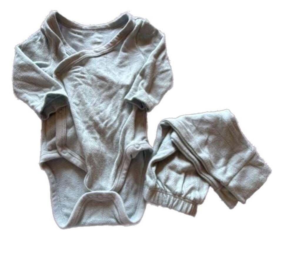 Cloud Island Baby Long Sleeve Wrap Bodysuit and Pants Set, Size 0-3M